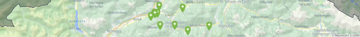 Kartenansicht für Apotheken-Notdienste in der Nähe von Hopfgarten im Brixental (Kitzbühel, Tirol)
